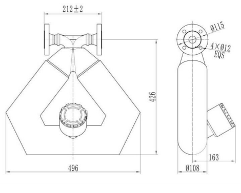 Mass flow meter installation AMF025